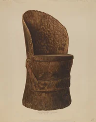Houten Boomstamstoel, 1938