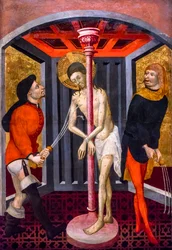 De geseling van Christus (tempera op hout)
