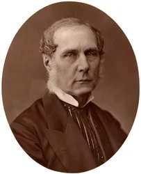 Rechtse Eerwaarde Lord Selborne, ex-Lord High Chancellor van Engeland, 1876