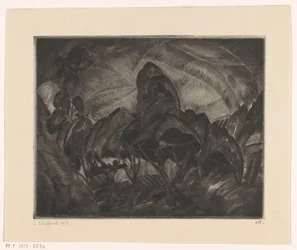 Heuvellandschap met bomen