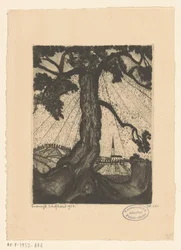 Heuvellandschap met nederzetting