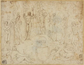 Studie voor een scriptieconclusie gepresenteerd aan de hertog van Mantua