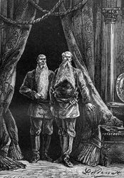 Tekening door Leon Benett, uit het boek van Jules Verne 