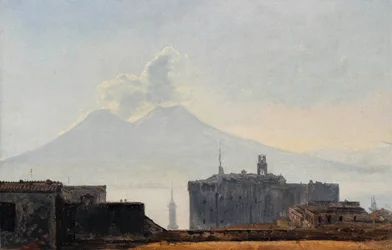 Uitzicht op Napels met de Vesuvius