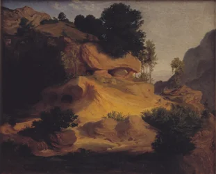 Landschap bij Subiaco, Italië