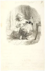 Klein meisje geeft haar pop medicijnen