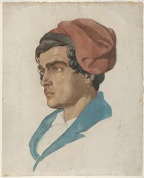 Kopstudie van een visser uit Capri