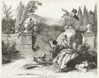 Rinaldo en Armida bespied door Ubaldo en Carlo