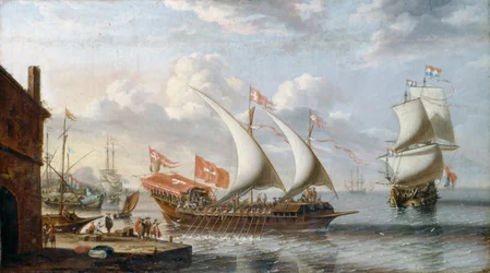 Een galei van Malta, ca. 1680