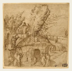Een Thebaid: Monniken en kluizenaars in een landschap