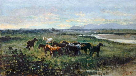 Wilde Paarden, circa 1870