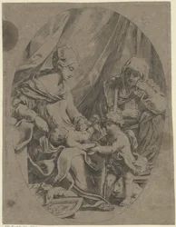 Maria met het Christuskind, de jonge Johannes de Doper en Elisabet