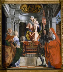 Madonna met Kind en Heiligen (detail)