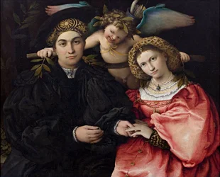 Portret van Marsilio Cassotti en zijn bruid Faustina