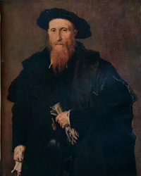 Portret van een heer met handschoenen, 1543