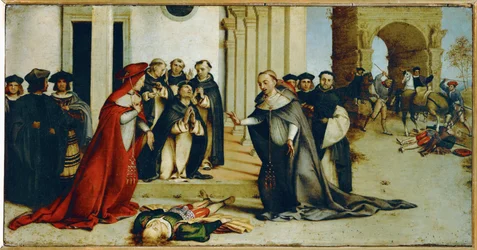 Sint Dominicus doet Napoleone Orsini herrijzen
