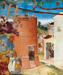 Heilige Barbara in toren, (detail)