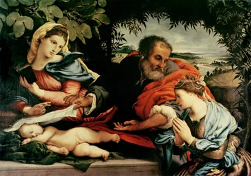 De Heilige Familie met St. Catharina van Alexandrië