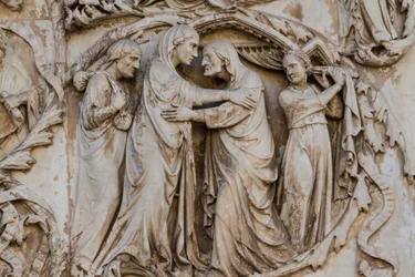 Maria bezoekt Elizabeth (detail)