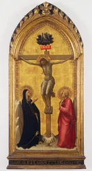 Christus aan het kruis met de Maagd en de Heilige
Johannes