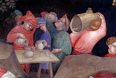 Sint Jan de Doper doopt de menigte in de Jordaan (detail)