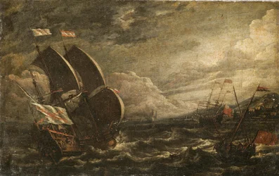 Een storm op zee