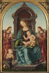 Madonna met Kind, de jonge Johannes en engelen