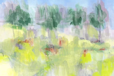 Dromerig pastelkleurig landschap
