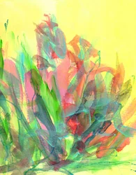 Levendige abstracte tuin