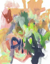 Levendige abstracte penseelstreken