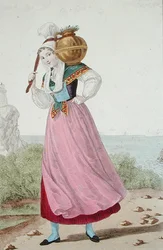 Melkmeisje uit de regio Cherbourg, c.1820