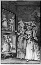 Illustratie door Louis Binet (1744-1800) voor het boek van Nicolas Edme Restif de La Bretonne 