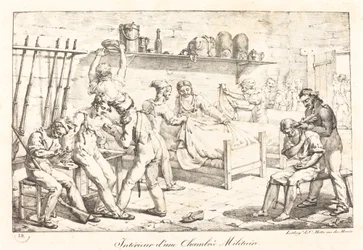 Interieur van een militaire kamer