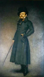 Firmin Gemier (1869-1933) in de rol van kolonel Bridau in het toneelstuk 
