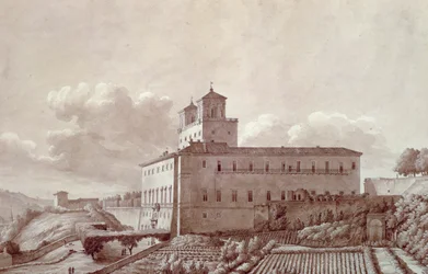 Villa Medici op de Pincio-heuvel in Rome, door Louis-Auguste Boileau, Italië