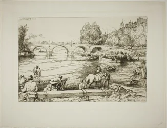De drinkplaats bij Pont Marie