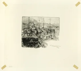 Villette Dock, plaat vijf van Le Long de la Seine et des Boulevards