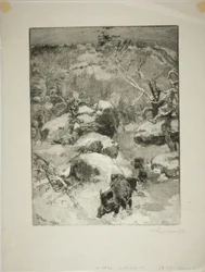 Winter: Klif Cuvier-Châtillon