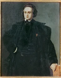 Dichter Victor Hugo als jongeman ... (schilderij op doek)