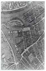 Plattegrond van Parijs, bekend als het ‘Plan de Turgot’, gegraveerd door Claude Lucas, 1734-39 (detail)