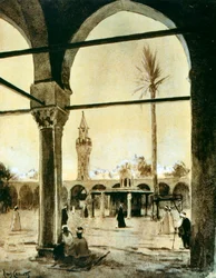 Moskee, Caïro, Egypte, 1928