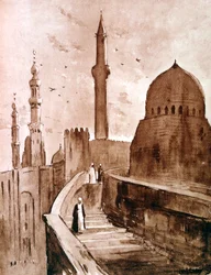 De Citadel bij zonsopgang, Caïro, Egypte