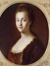 Portret van Catharina II (1729-1796), keizerin van Rusland, 18e eeuw, Sint-Petersburg, Paleis Peterhof