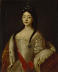 Portret van tsarevna Anna Petrovna van Rusland 1708-1728, dochter van keizer Peter I van Rusland, 1725