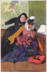 Catherine de Medicis en haar zoon Charles IX