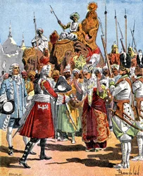 Dumas ontvangt de weduwe van Dost Ali Khan