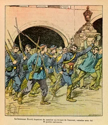 De oostelijke Armee van Eugene Sergeant, bekend als Grenest: Tijdens de gevechten bij Epinal in oktober 1870, leidde luitenant Enard enthousiast de Nationale Garde