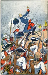 Het Franse leger tegenover de Russen bij het beleg van Gdansk