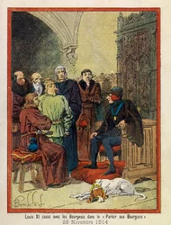 De Grote Dagen van het Stadhuis van Parijs door A. Mercier, geïllustreerd door Louis Bombled (1862-1927): Op 26 november