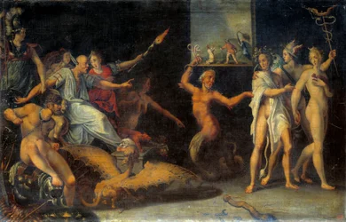 Allegorie op de herroeping van het Edict van Nantes in oktober 1685
